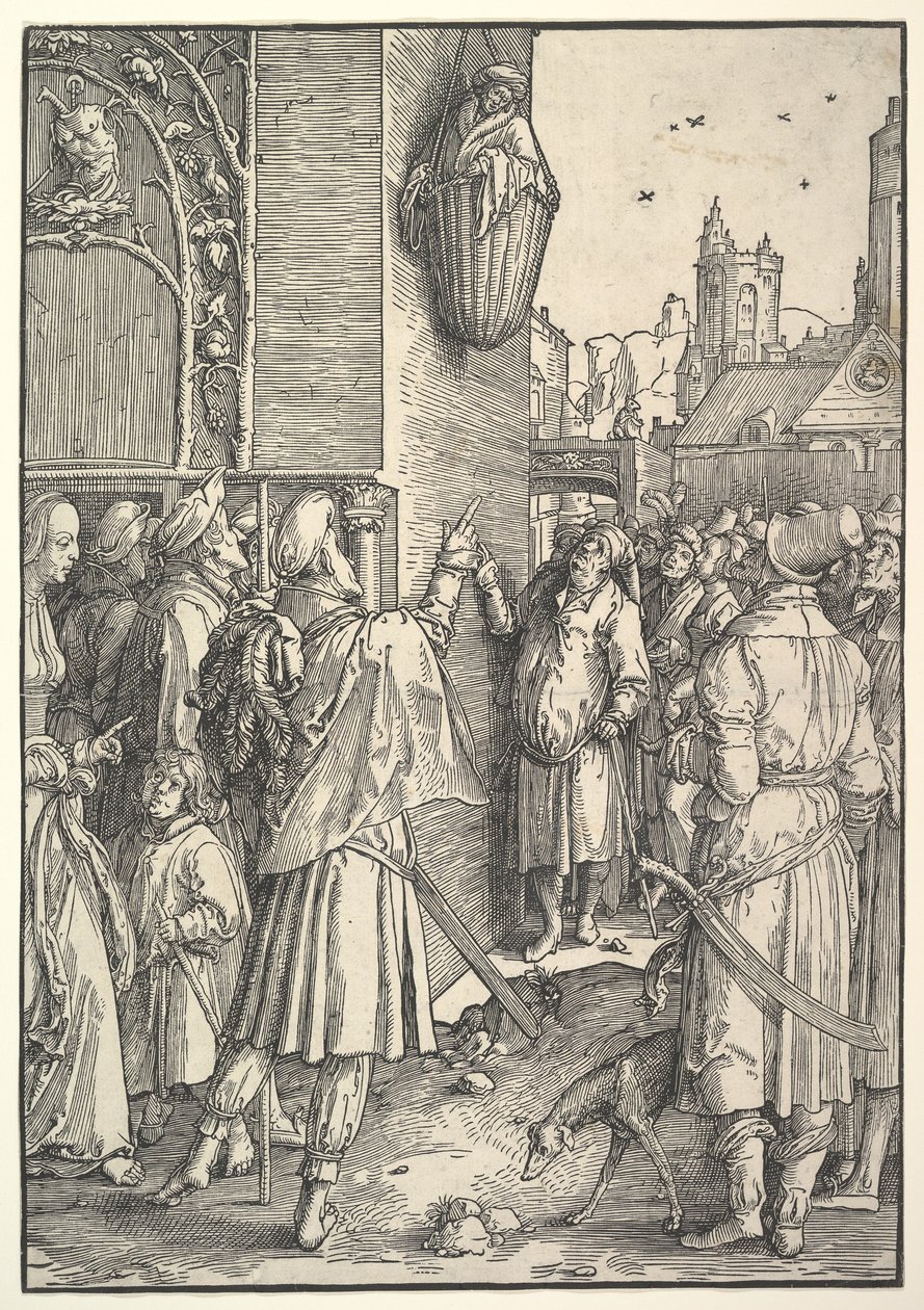 Sepetteki Şair Virgil, 1512. by Lucas van Leyden
