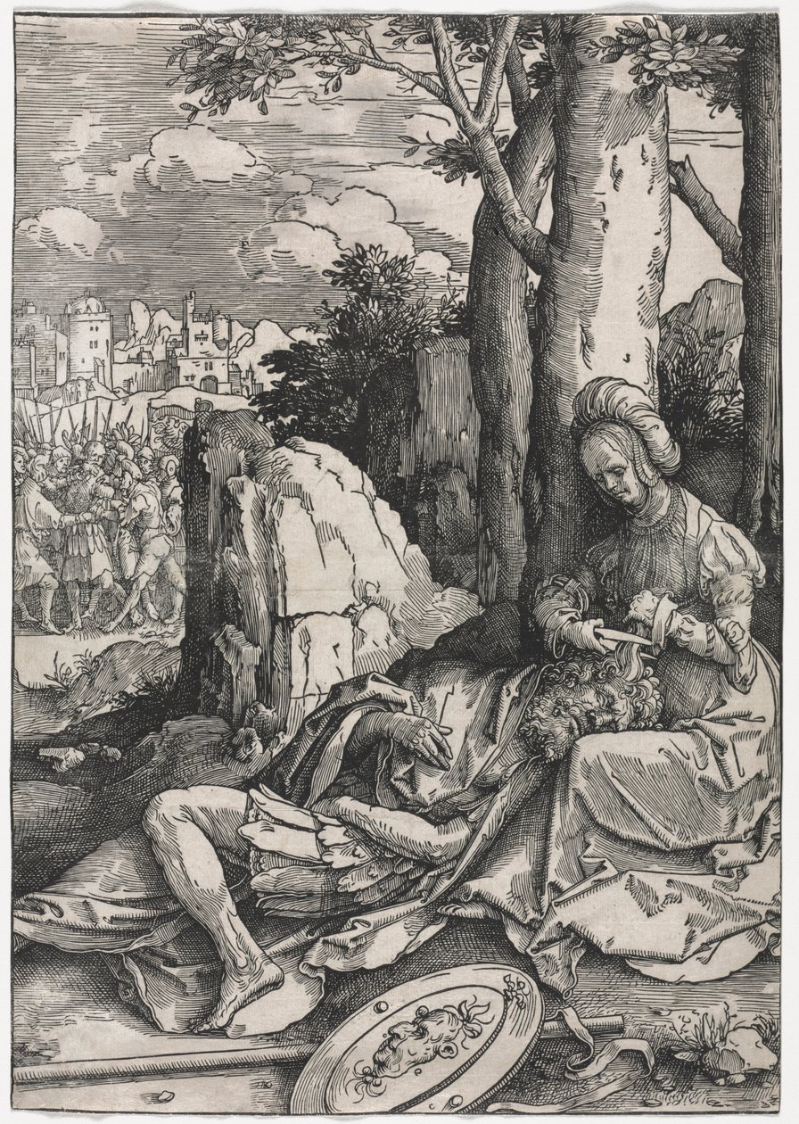 Kadınların Gücü: Samson ve Delilah, c. 1512. by Lucas van Leyden