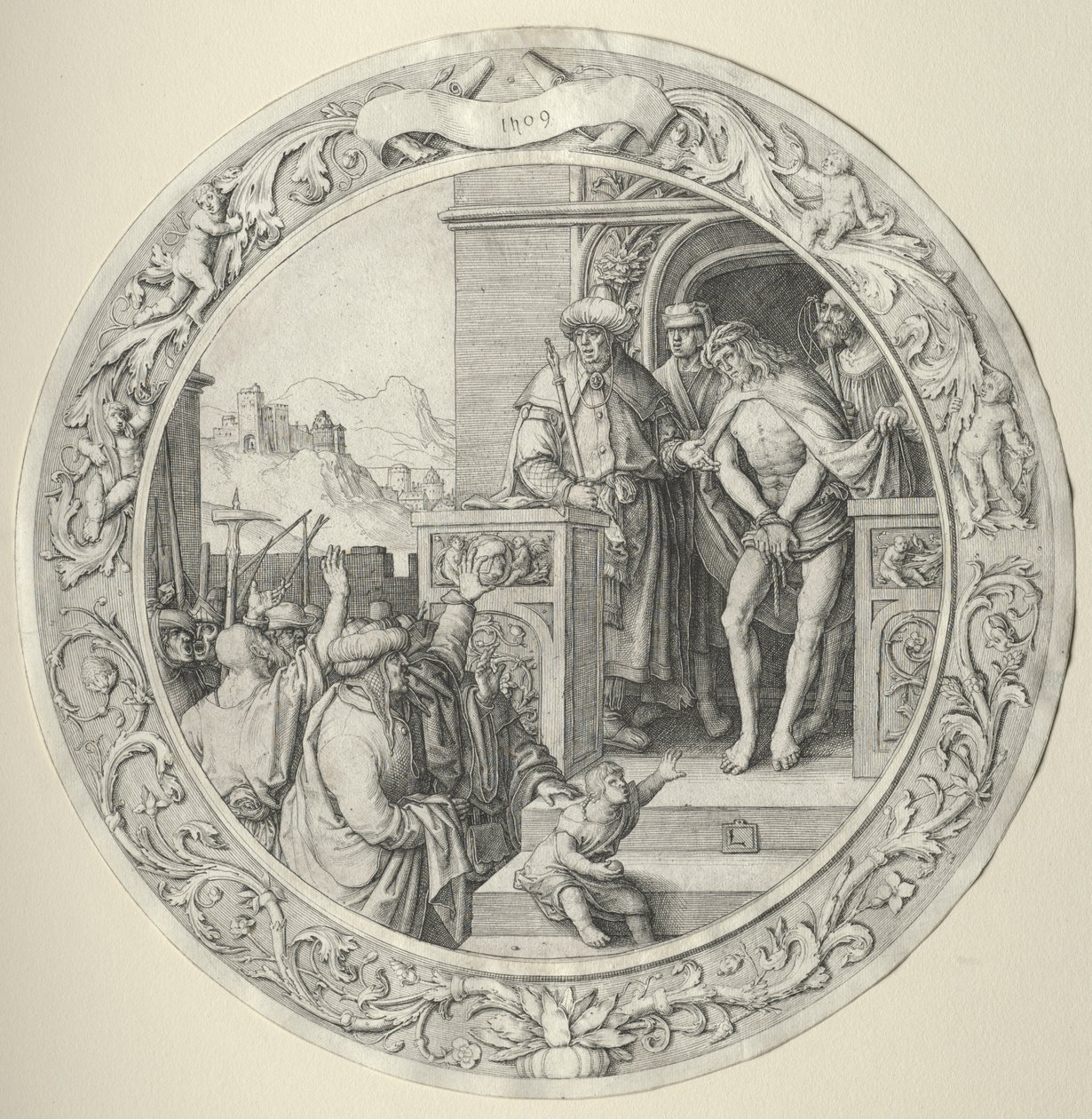 Yuvarlak Tutku: İnsanlara Sunulan Mesih by Lucas van Leyden