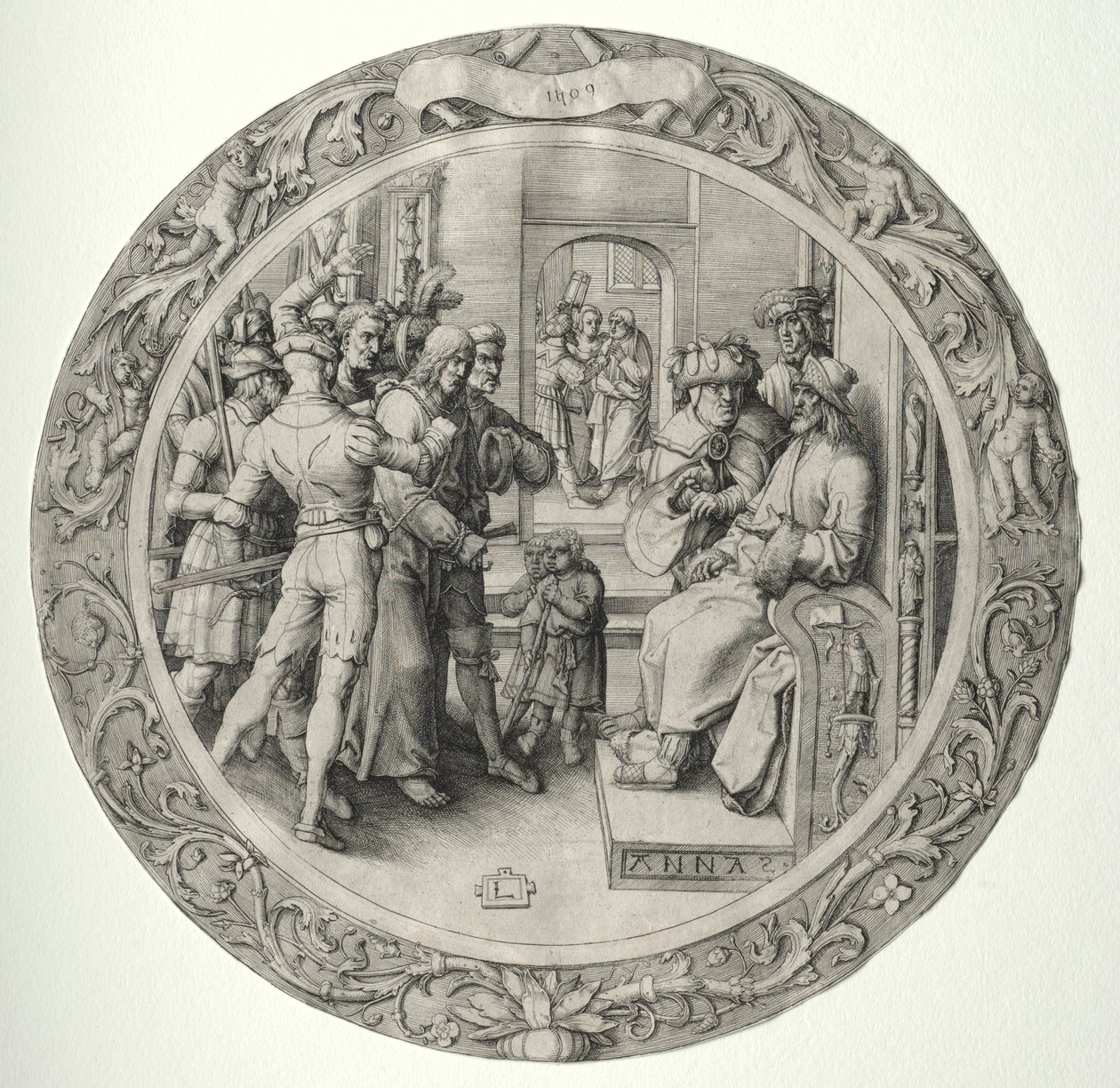 Yuvarlak Tutku: Baş Rahipten Önce İsa by Lucas van Leyden