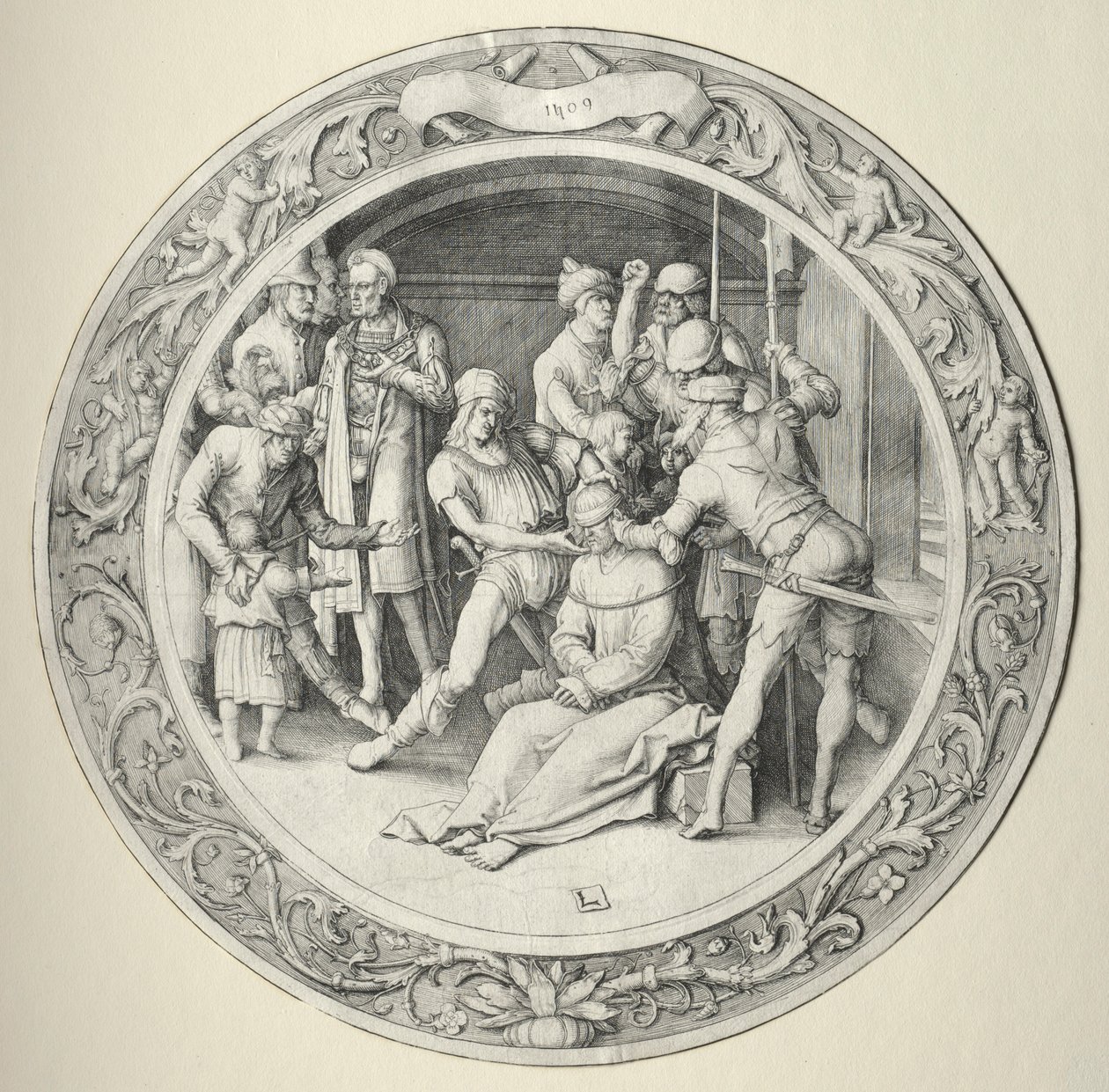 Yuvarlak Tutku: Ecce Homo, 1509. by Lucas van Leyden