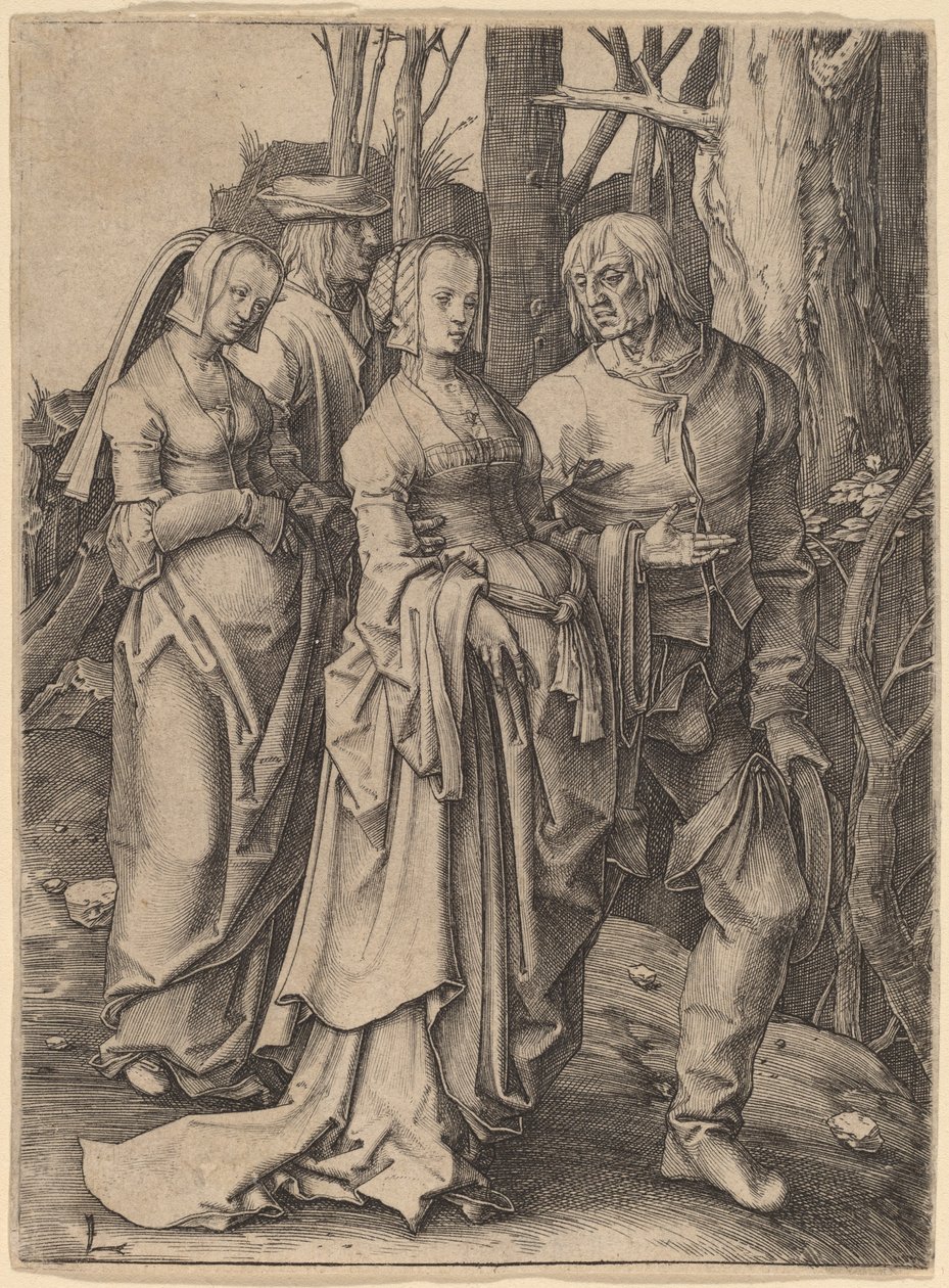 Ormandaki İki Çift by Lucas van Leyden