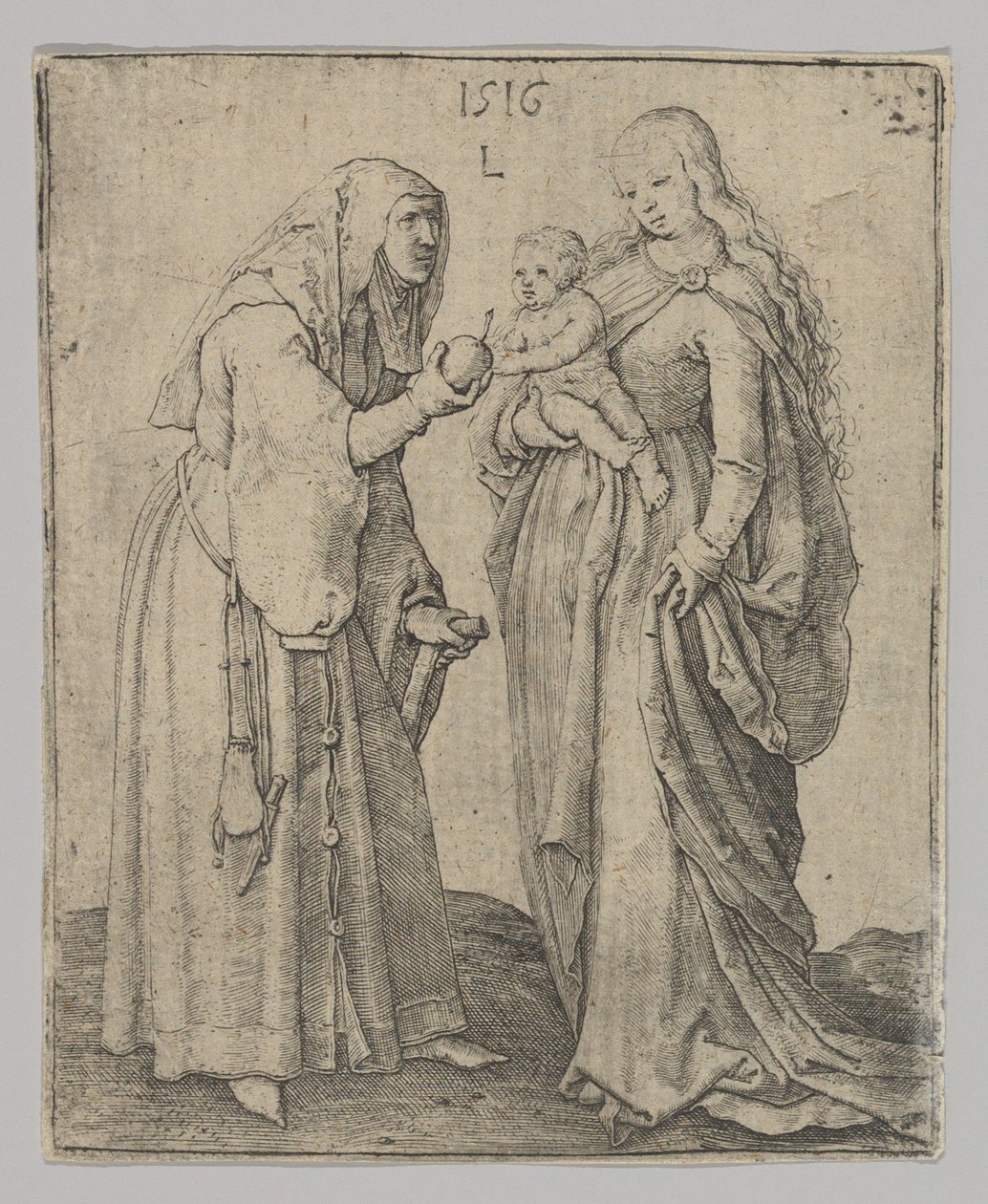 Çocuklu Bakire ve St. Anna, 1516. by Lucas van Leyden