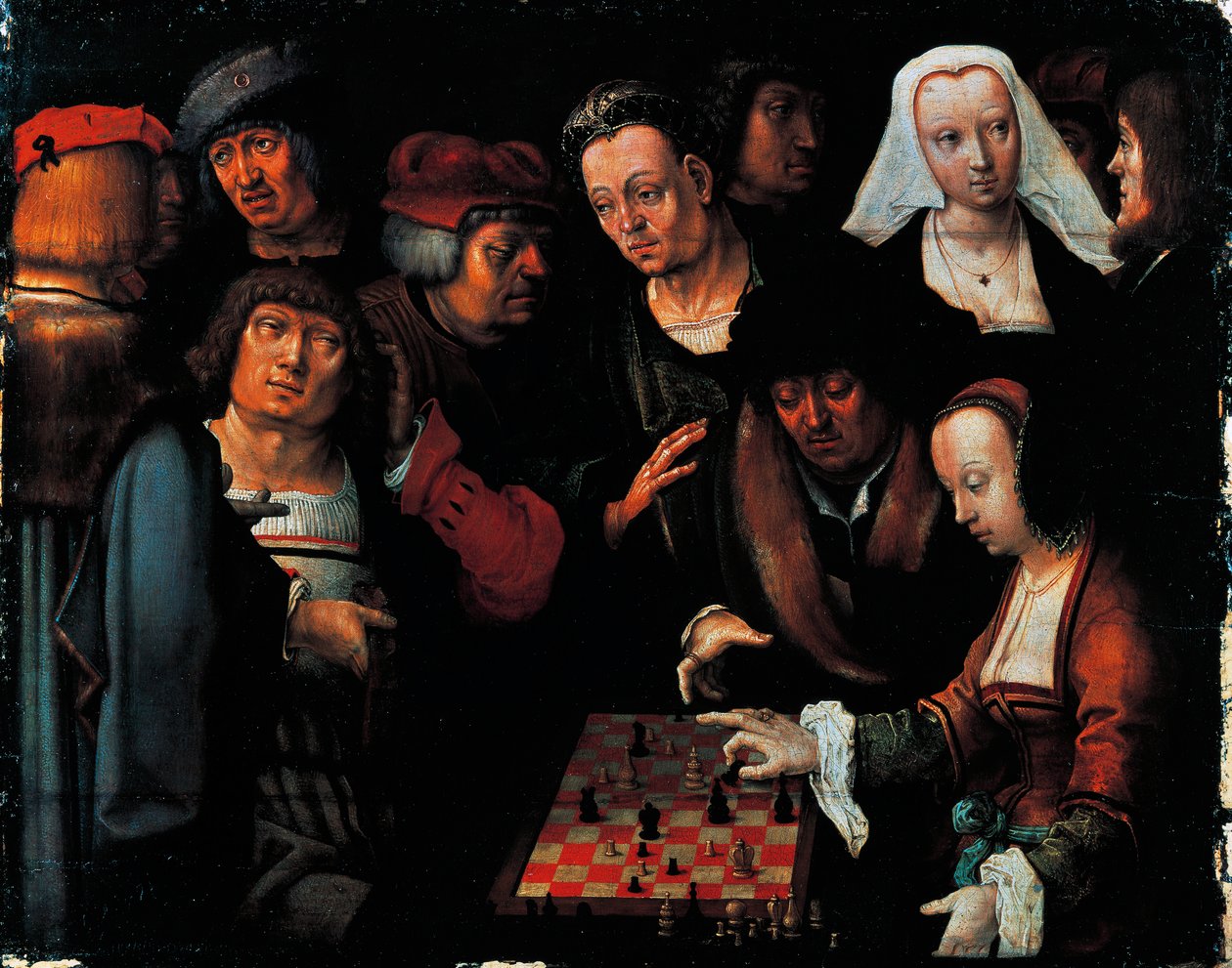 satranç oyuncuları by Lucas van Leyden