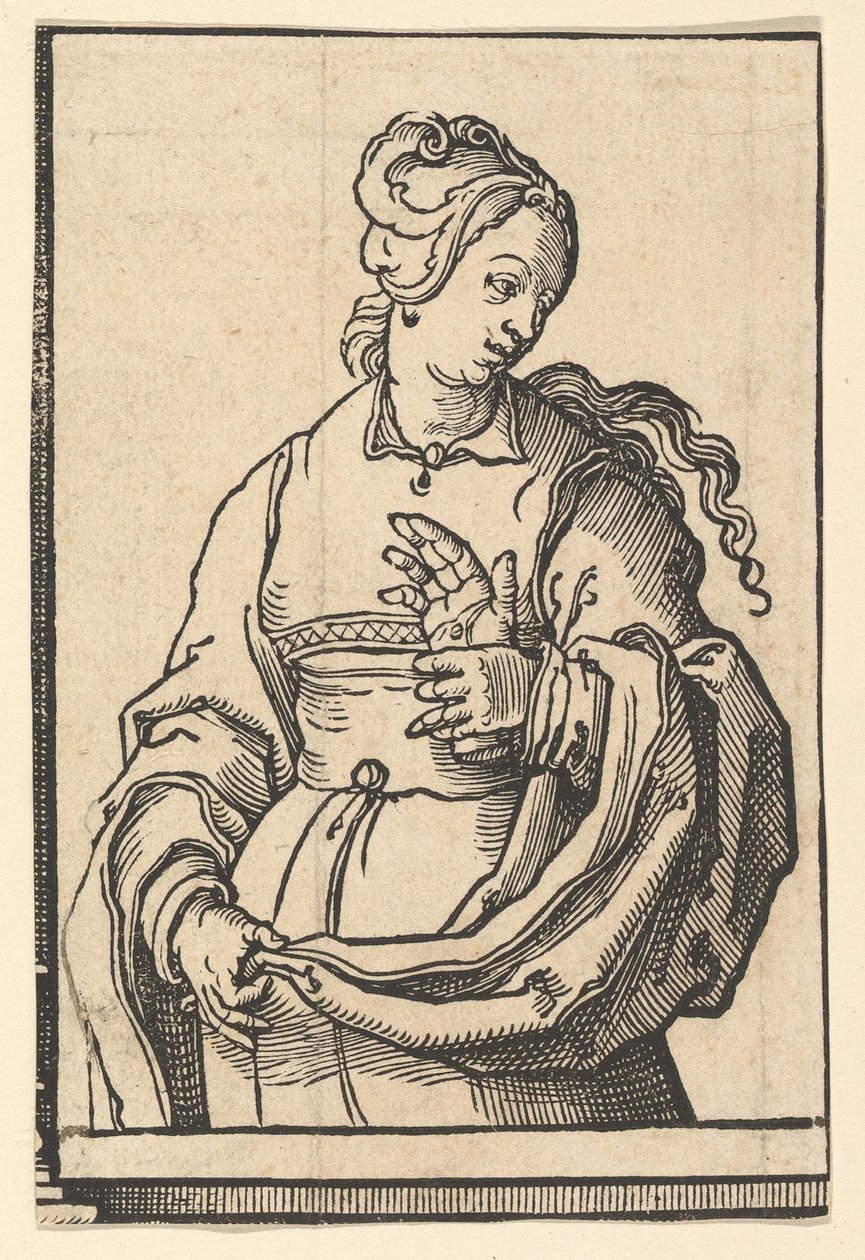 Tiburtine Sibyl, Sibyls serisinden, yakl. 1530. by Lucas van Leyden