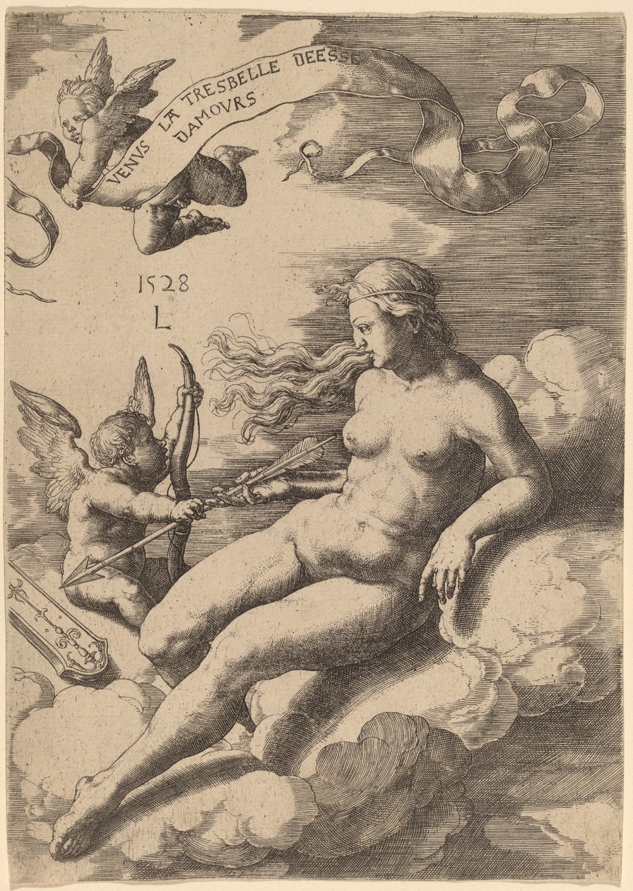 Venüs ve Aşk Tanrısı by Lucas van Leyden