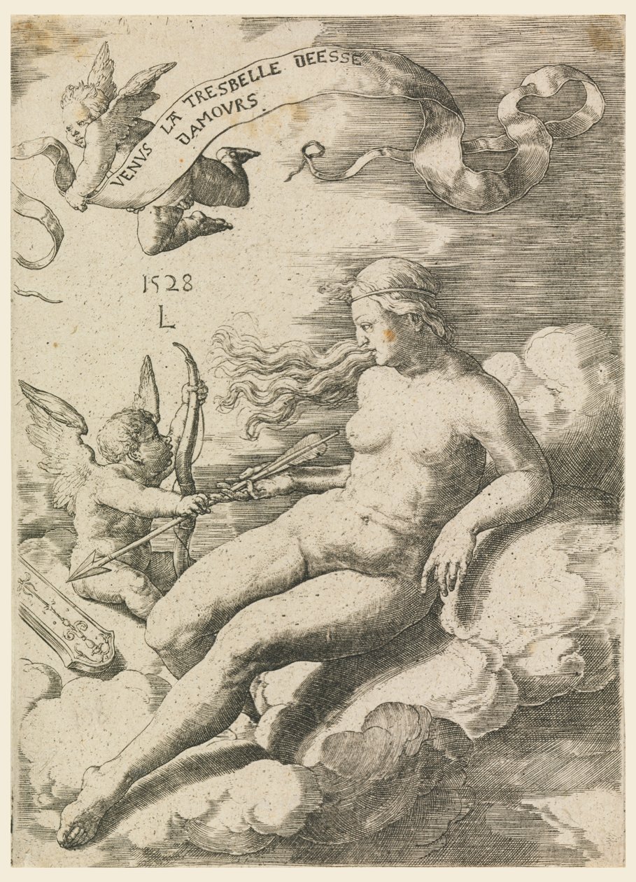 Venüs ve Aşk Tanrısı by Lucas van Leyden