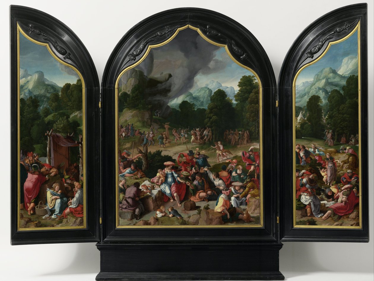 Altın Buzağı İbadeti, c.1530 by Lucas van Leyden