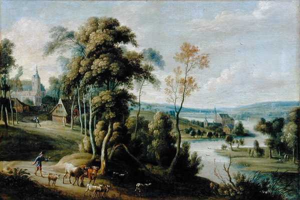 Manzara (tuval üzerine yağlı boya) by Lucas van Uden