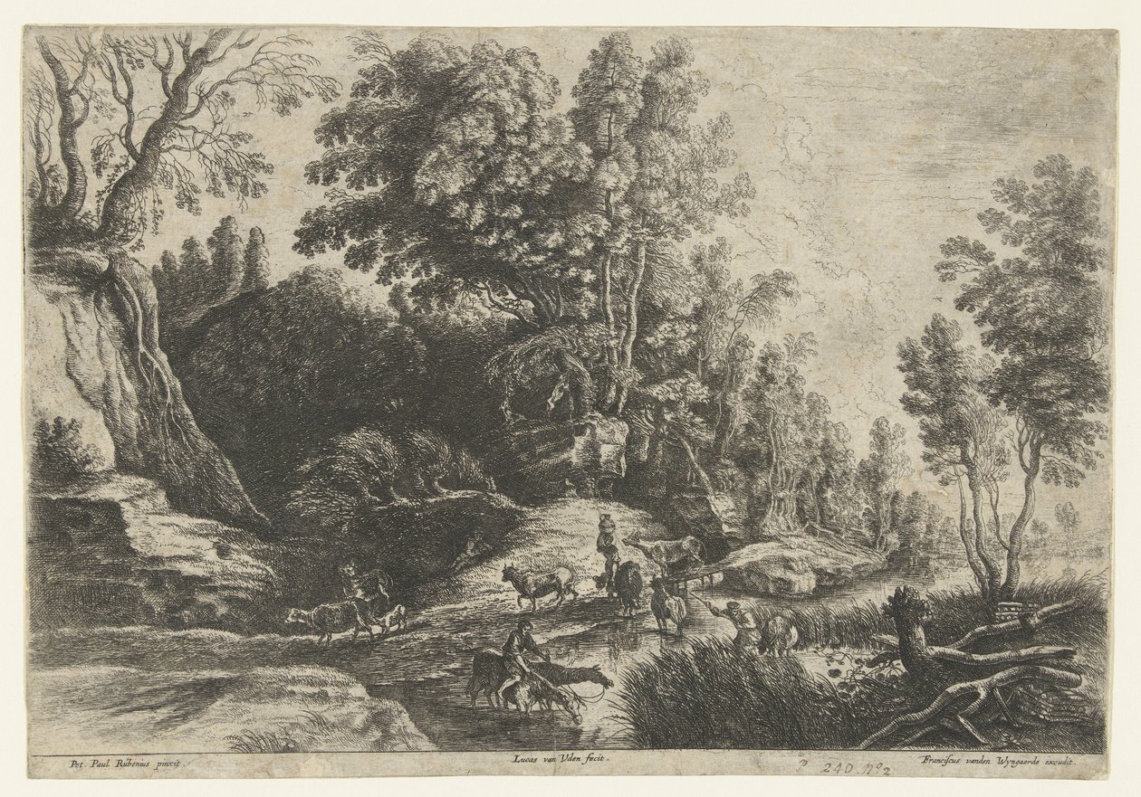 Bir sulama deliğinde atlar ve inekler bahis by Lucas van Uden