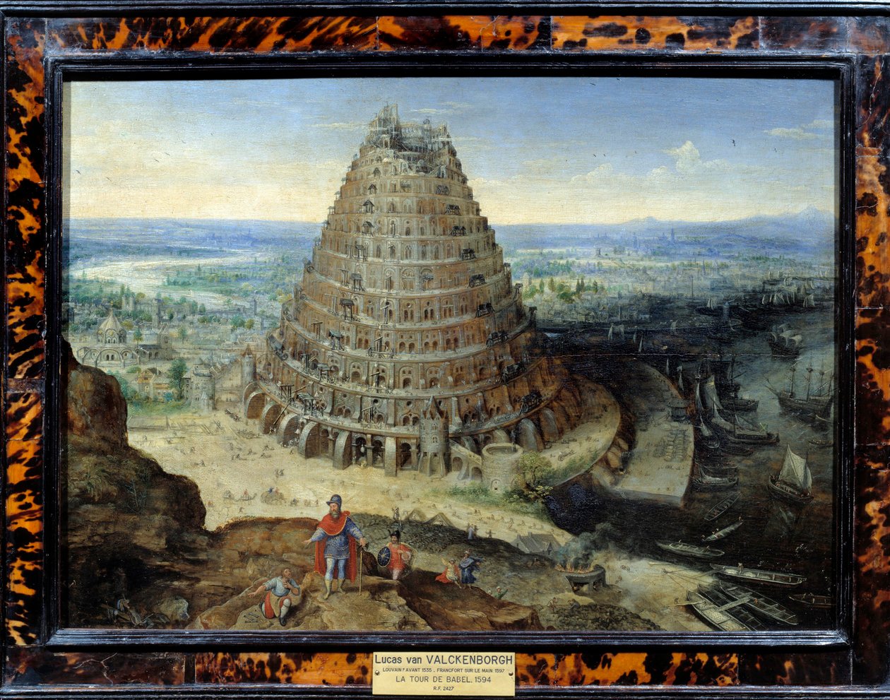 La Tour de Babel Boyama Lucas van Valckenborch (1530-1597) 1594 Güneş. 0,41 x 0,56 m - Babil Kulesi. Lucas van Valckenborch