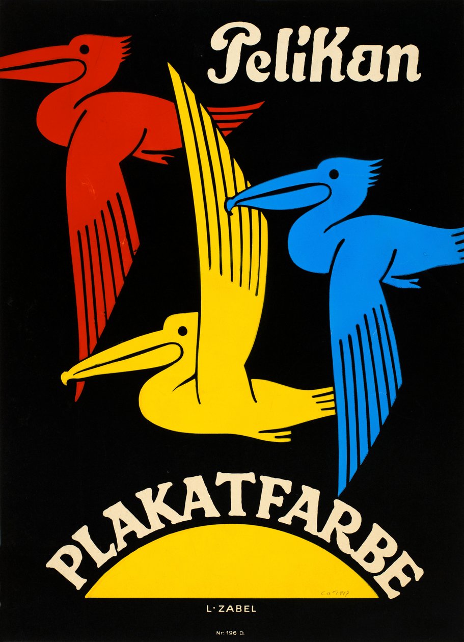 Pelikan afiş rengi, 1920-1925. by Lucian Zabel