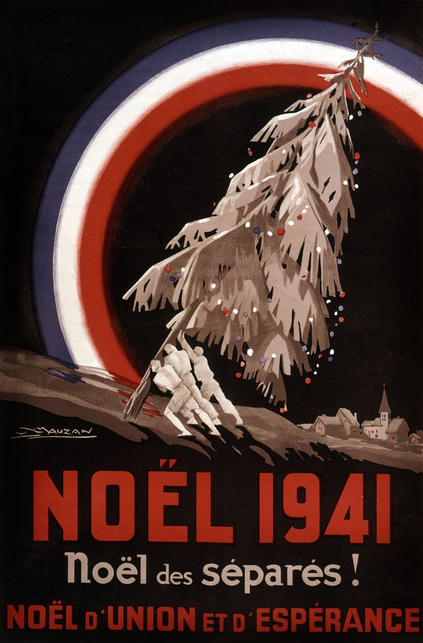 Mahkumların Noel'i için poster, Fransa by Luciano Achille Mauzan