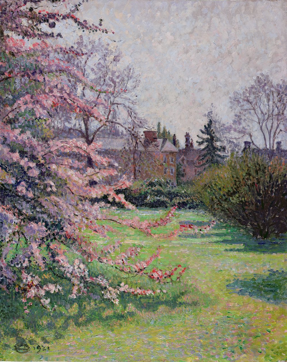 Japon Yengeç Elma Çiçeği, Kew, 1921 by Lucien Pissarro