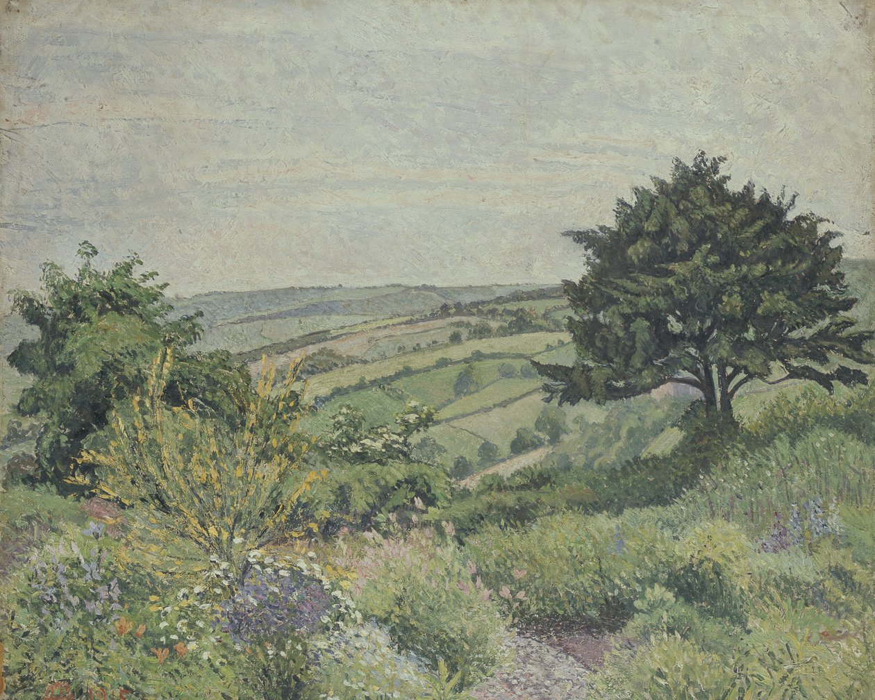 Kulübe Bahçesi, Fishpond, 1915 by Lucien Pissarro