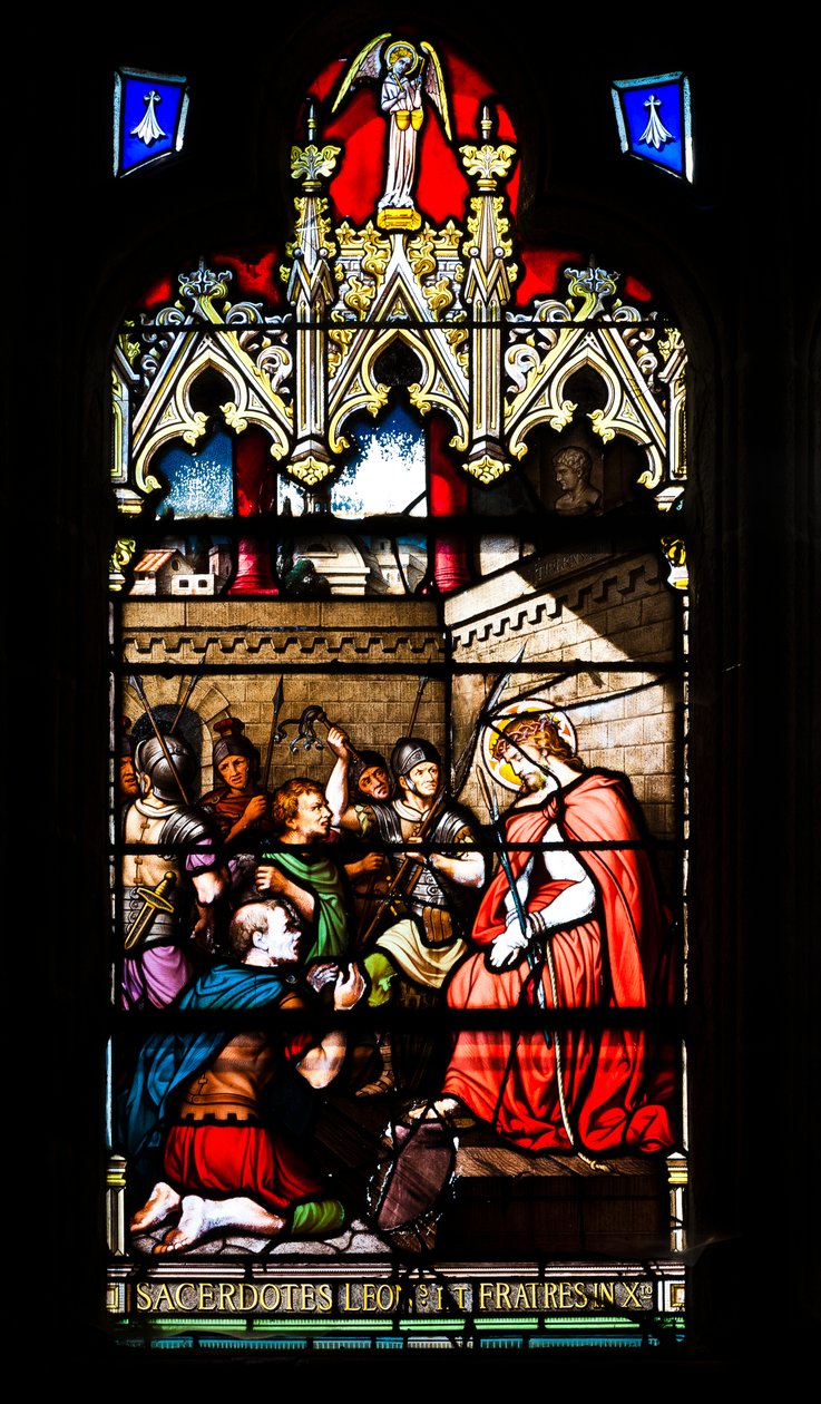 Saint-Pol de Léon (Finistère), Saint-Paul-Aurélien Katedrali / Güney transept gül penceresi (fotoğraf) by Lucien-Leopold Lobin