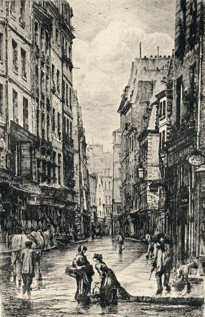 "Rue Galande", 1915 by Lucien Gautier