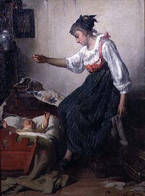 Bebekle Oynamak (panel) by Lucien Gerard