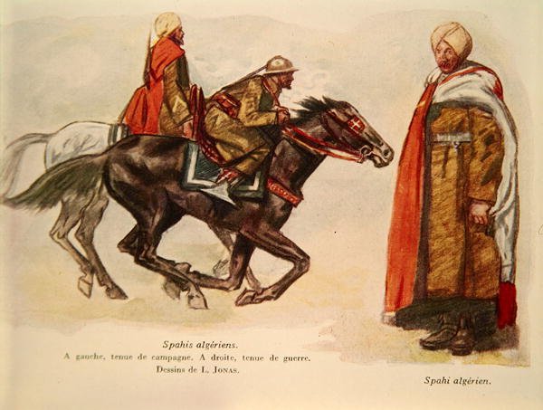 Birinci Dünya Savaşı sırasında Cezayirli Spahiler by Lucien Hector Jonas