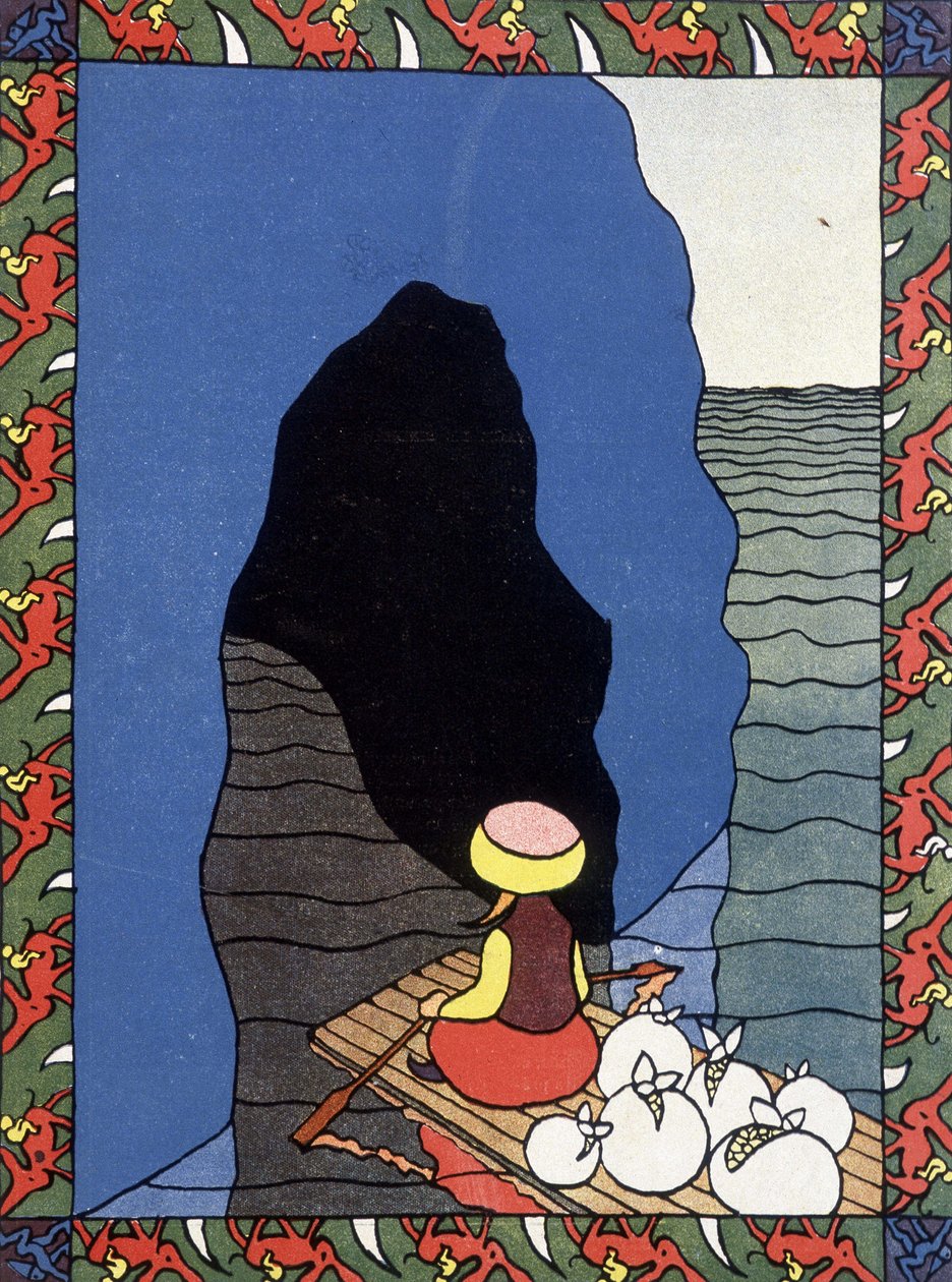 Denizci Sinbad (Sindbad) salında - 'Les 1001 nuits'te by Lucien Laforge