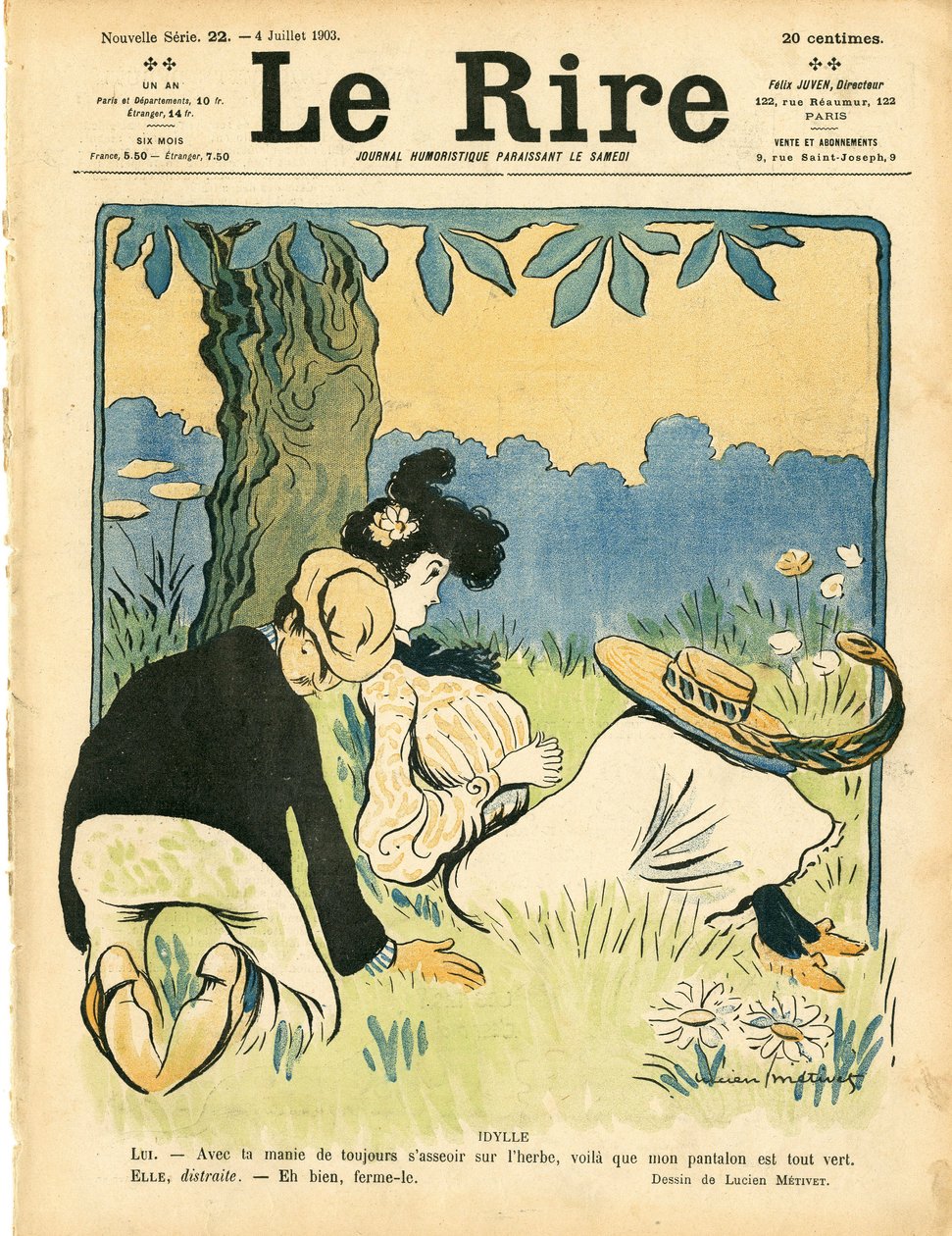 "Le Rire" Kapağı, Renklerde Hiciv by Lucien Metivet