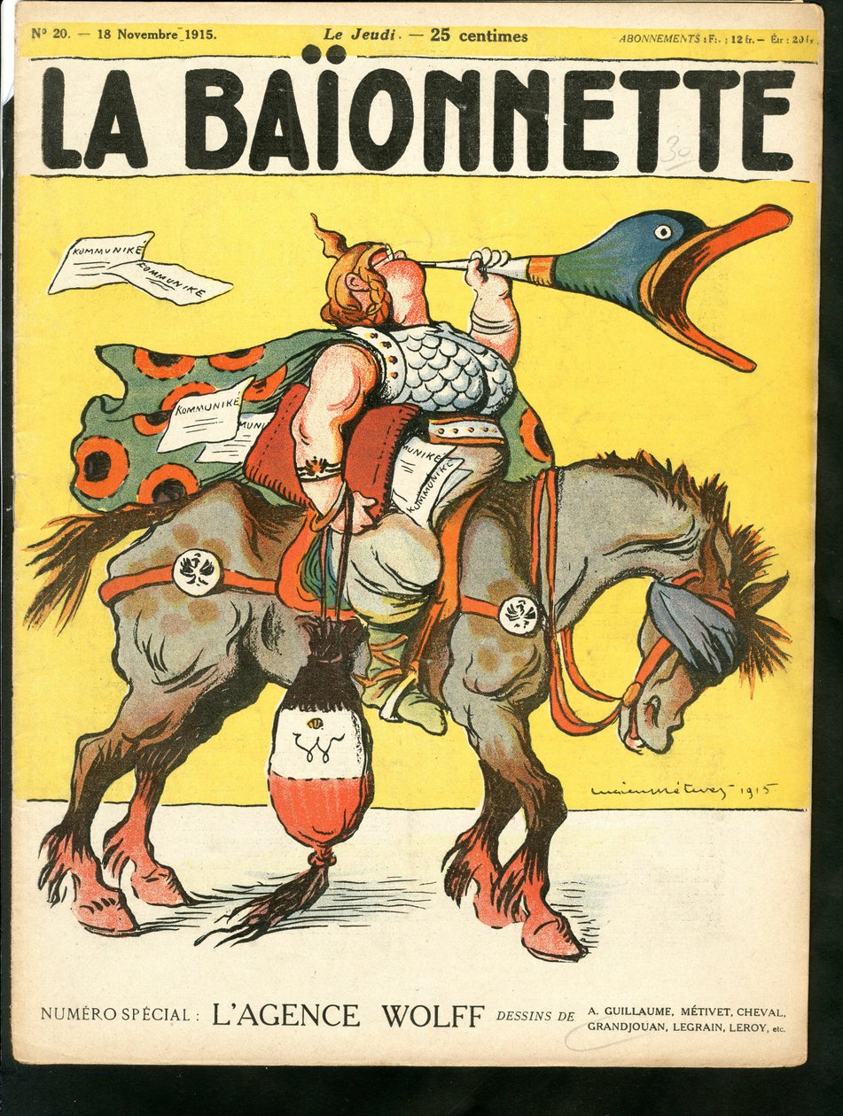 "La Baionnette" Kapağı, Renkli Hiciv by Lucien Metivet