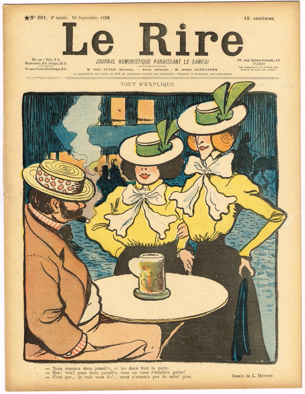 Renklerde Hiciv "Le Rire" Kapağı by Lucien Metivet