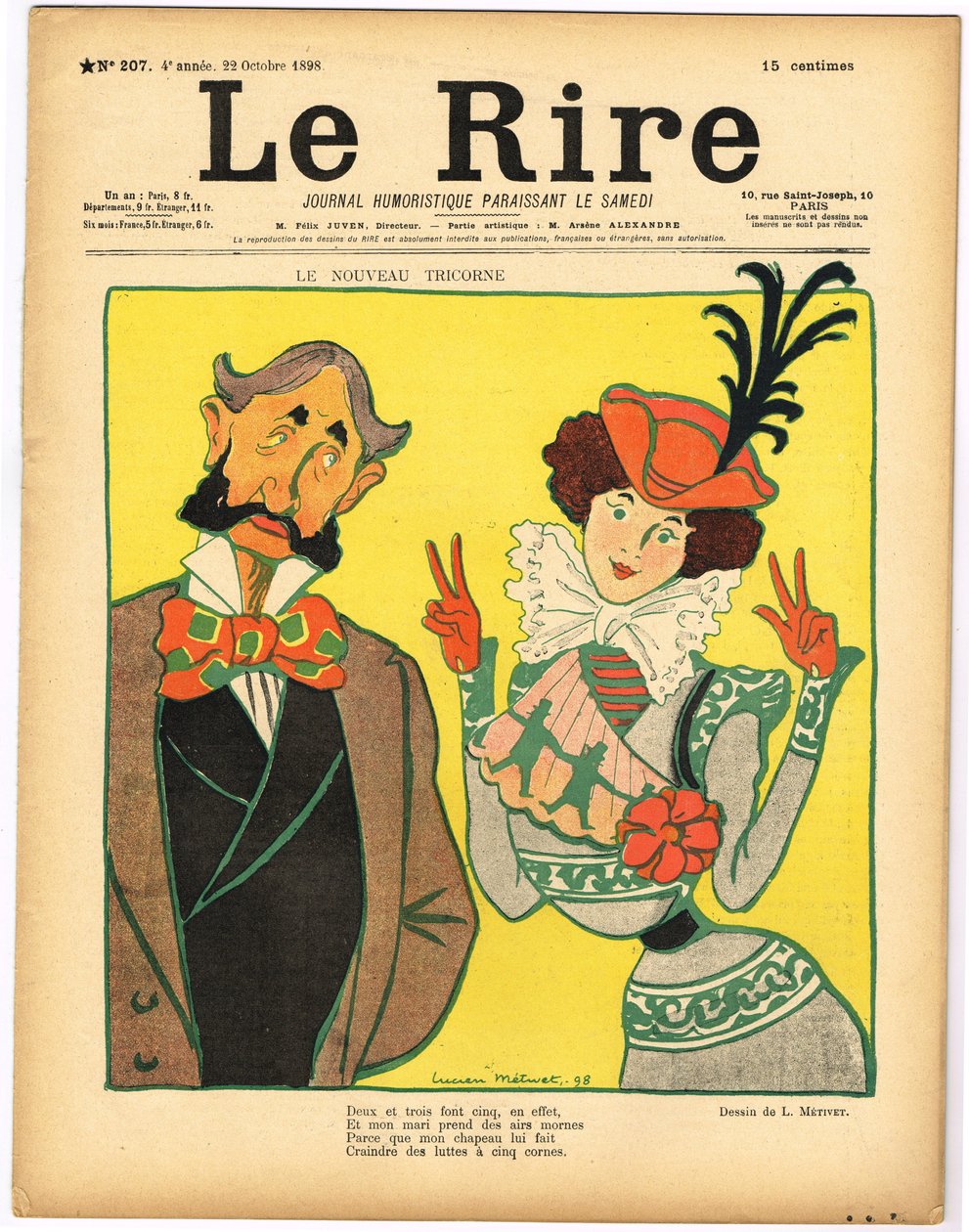 Renklerde Hiciv "Le Rire" Kapağı by Lucien Metivet