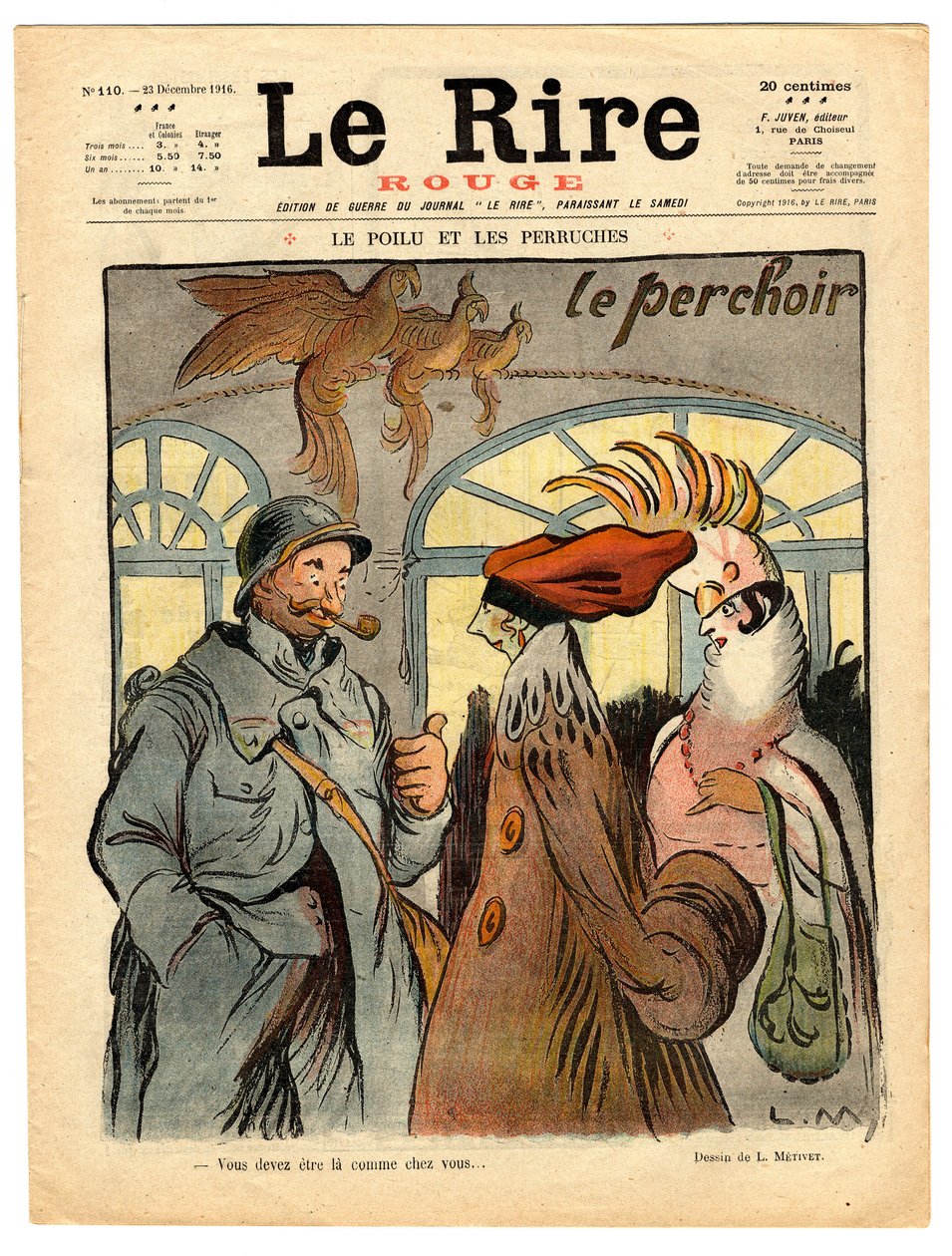 "Le Rire rouge" Kapağı, Renklerde Hiciv by Lucien Metivet