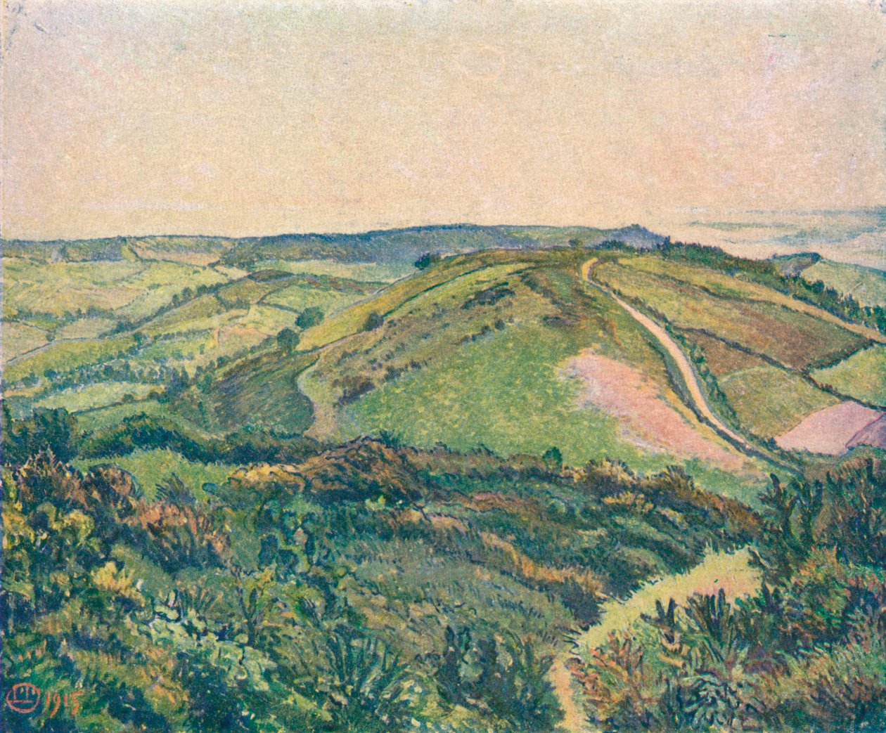 Tepeden Görünüm, Fishpond, c1913 by Lucien Pissaro