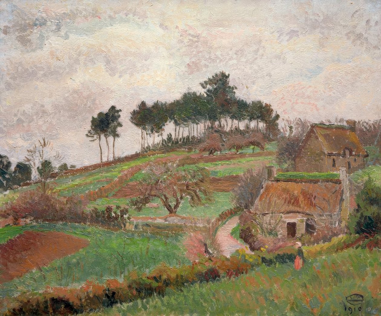 Brittany Kulübeleri, Riec by Lucien Pissarro