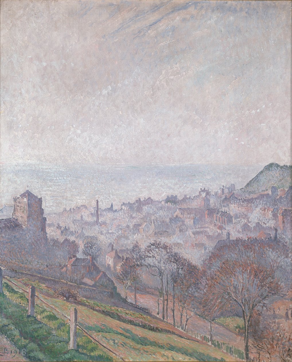 Hastings: Sis, Güneş ve Duman, 1918 by Lucien Pissarro