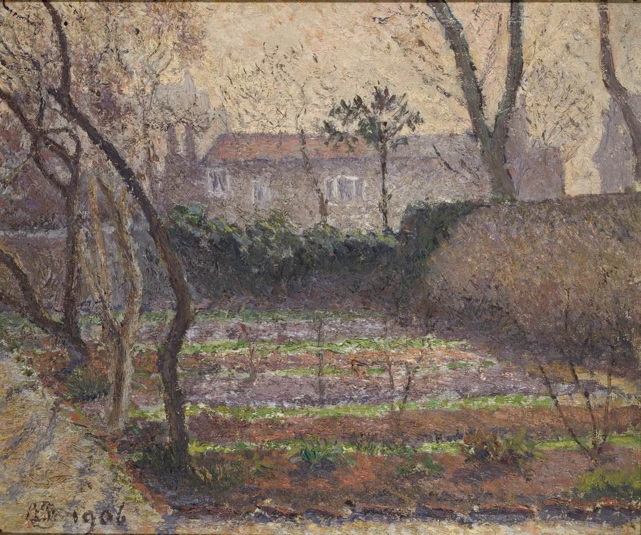 Kırağı Frost, Chiswick, 1906 by Lucien Pissarro