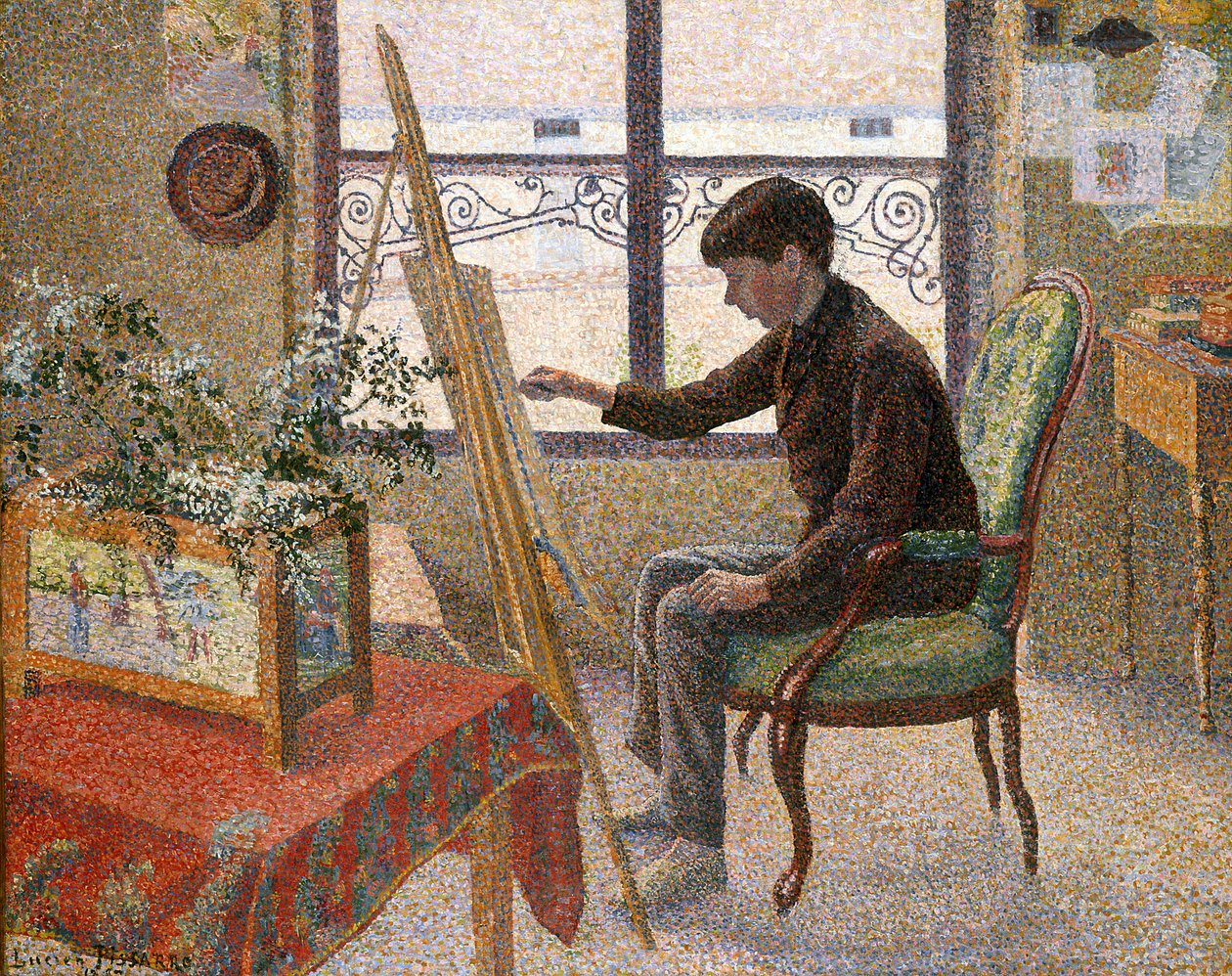 Stüdyonun İçi (tuval üzerine yağlıboya) by Lucien Pissarro