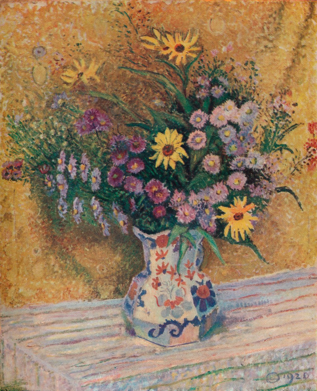 Michaelmas Papatyaları, c1920 by Lucien Pissarro