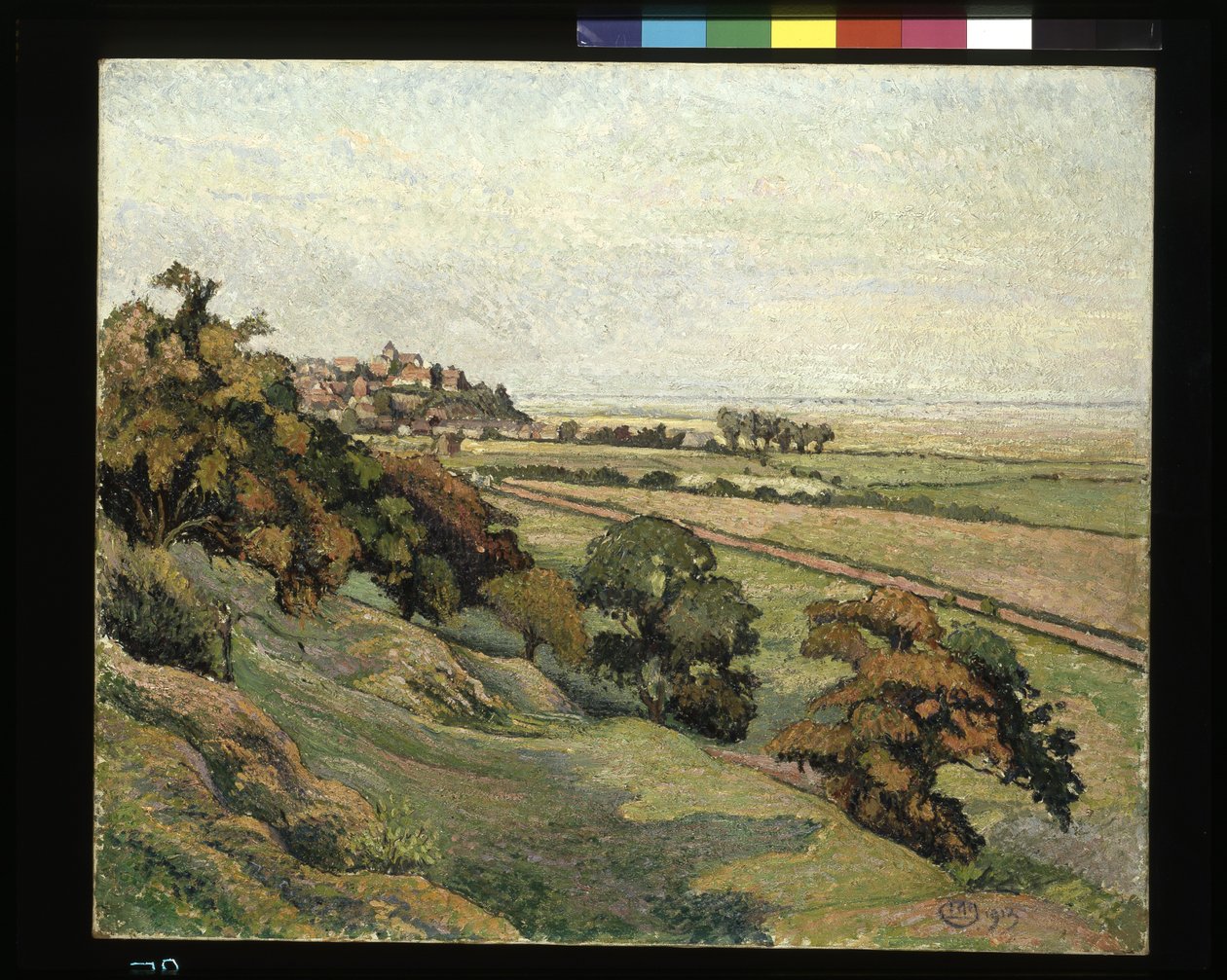 Cadborough'dan Çavdar, Gün Batımı (tuval üzerine yağlı boya) by Lucien Pissarro