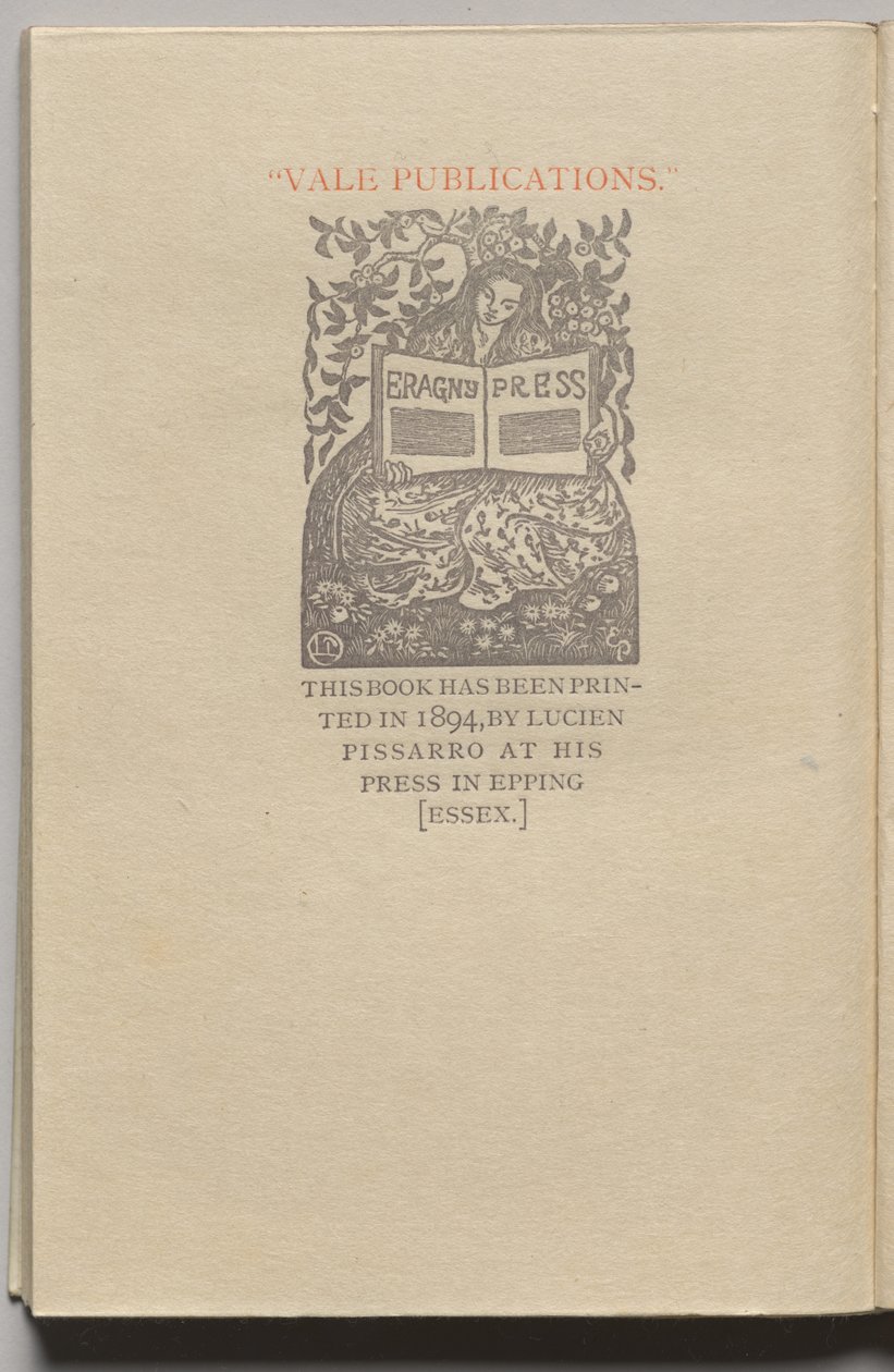Balıkların Kraliçesi: Levha 13 (kolofon) by Lucien Pissarro