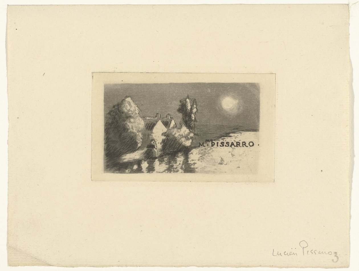 Madam Pissarro için ziyaret kartı by Lucien Pissarro