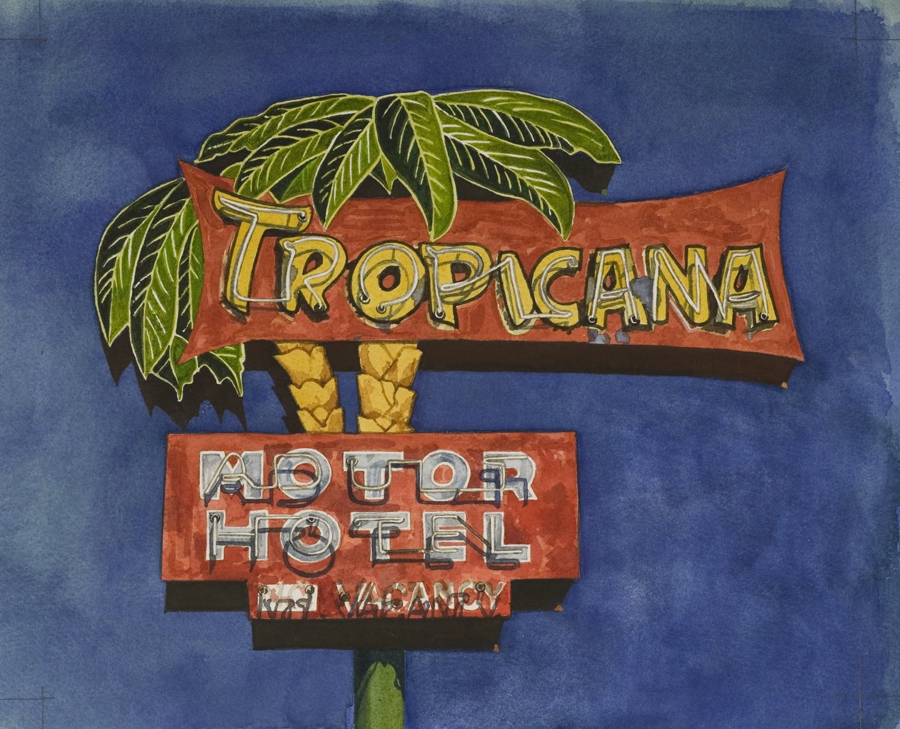 Tropicana, 2006 (kağıt üzerinde wc) by Lucy Masterman