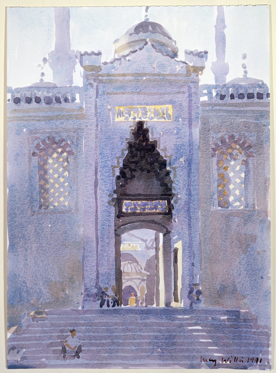 Sultanahmet Camii Geçidi, 1991 (kağıt üzerinde wc) by Lucy Willis