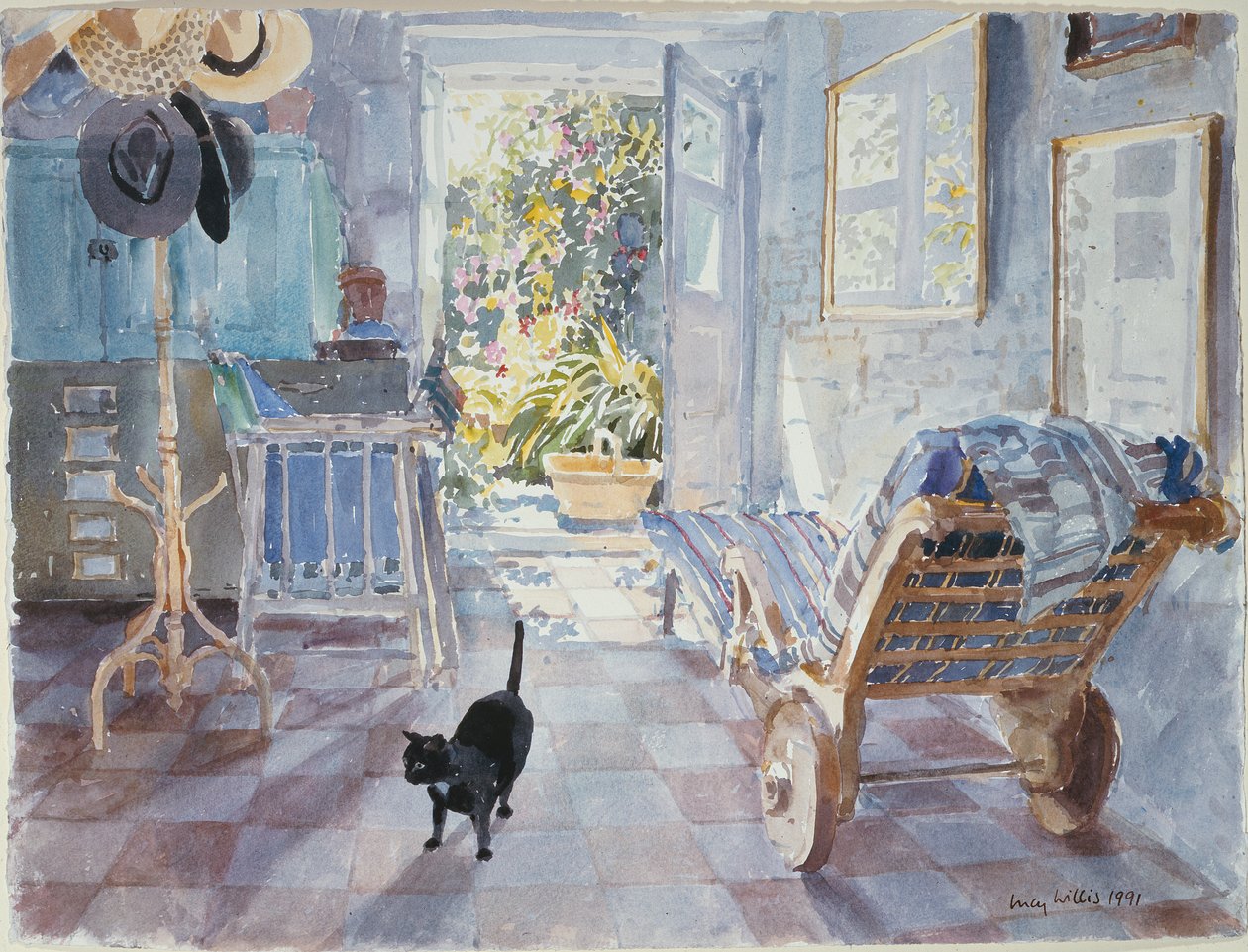 İçeriden Dışarıya Bakmak, 1991 (kağıt üzerinde wc) by Lucy Willis