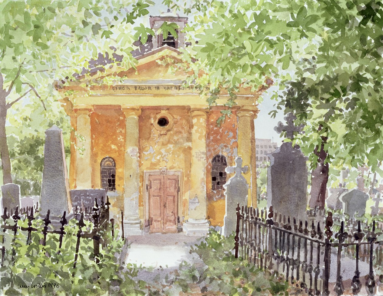 Harmony Tapınağı, Vesprem, Macaristan, 1996 (kağıt üzerinde wc) by Lucy Willis