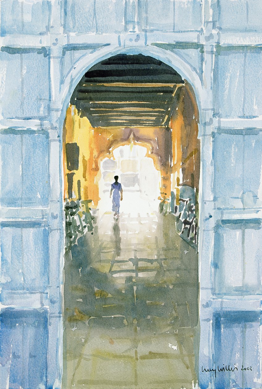Işığa Doğru Yürümek, Cochin, 2002 (kağıt üzerinde wc) by Lucy Willis