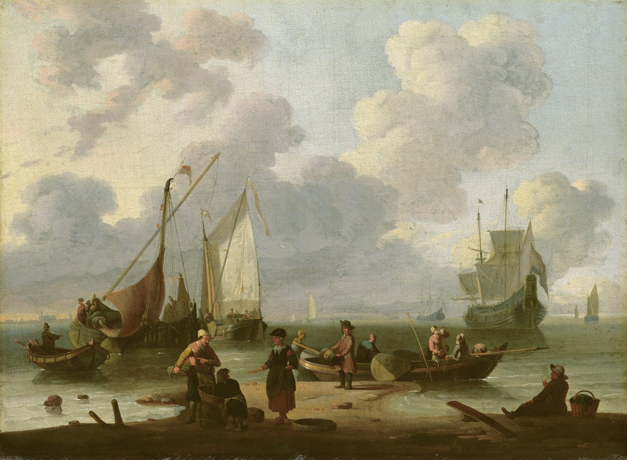 Deniz manzarası by Ludolf Backhuysen