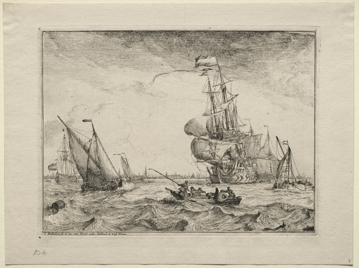 Tam Yelken Altında Gemiler, 1701. by Ludolf Backhuysen