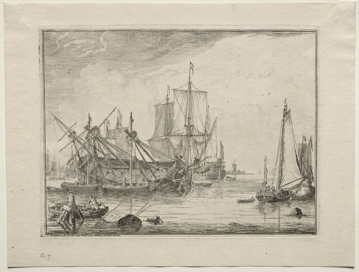 Onarım Altındaki Gemiler, 1701. by Ludolf Backhuysen