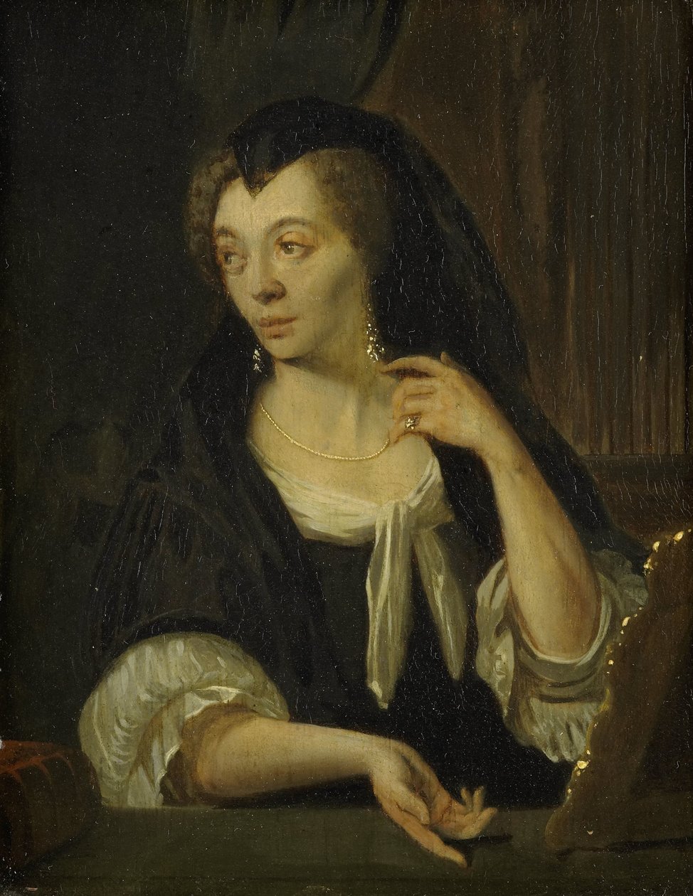 Anna de Hooghe (1645-1717). Ressamın Dördüncü Karısı by Ludolf Bakhuysen