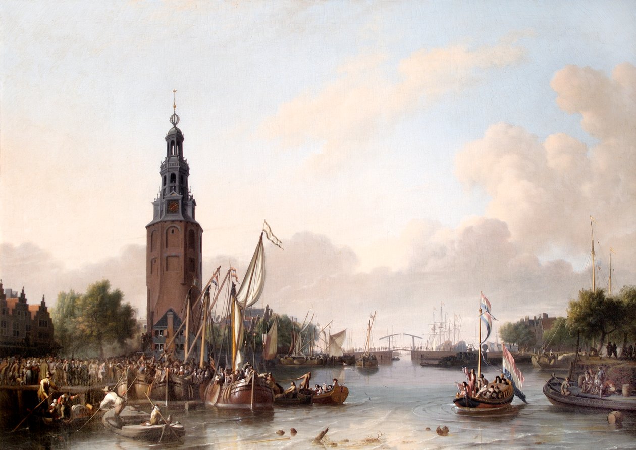 Sıradan Bir Adam Amsterdam'a Biniyor by Ludolf I Backhuysen