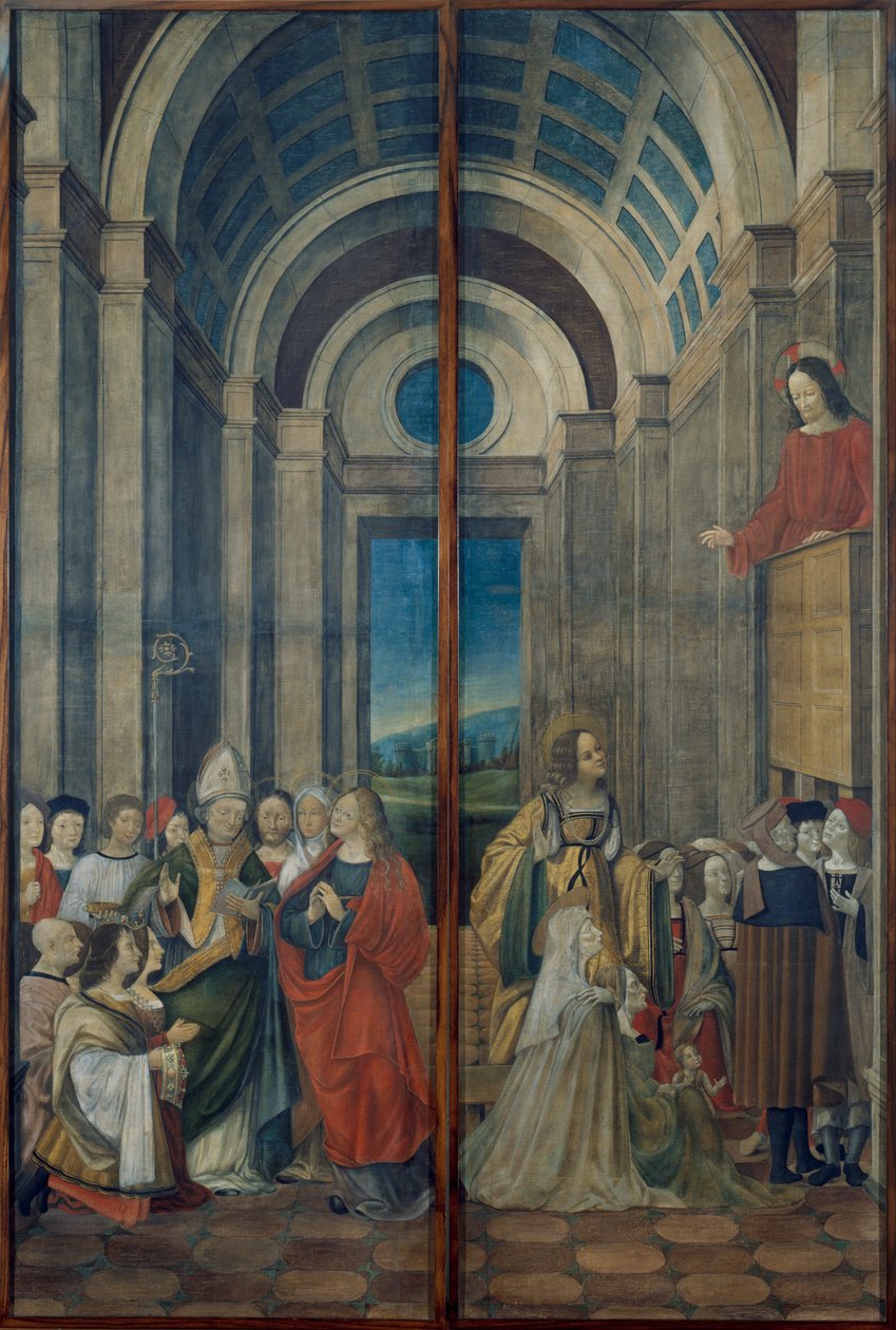 Mecdelli Meryem, Martha, Lazarus ve Maximinus Provence Prensi ve Prensesi Tarafından Tapınılır ve ... by Ludovico de Donati