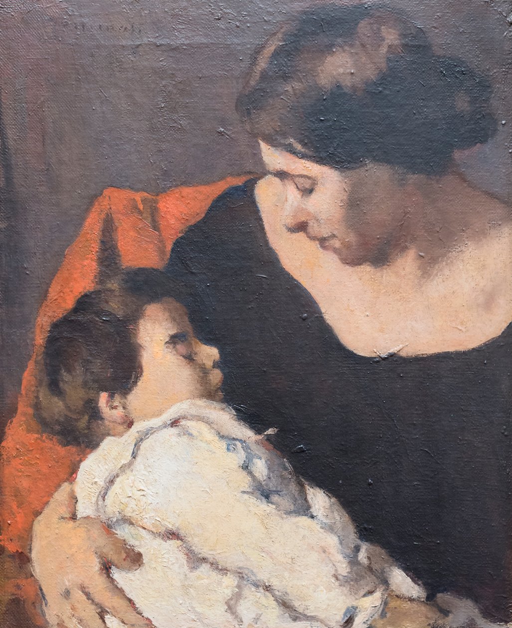 çocuklu kadın by Ludovico (1866 1941) Tommasi